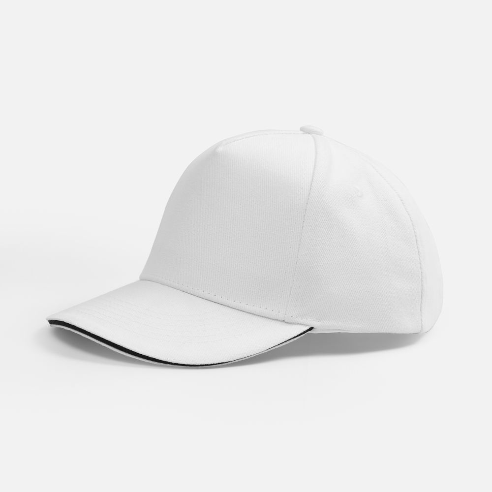 Бейсболка Classic 2.0, белая с темно-синим кантом / Миниатюра WWW (1000)