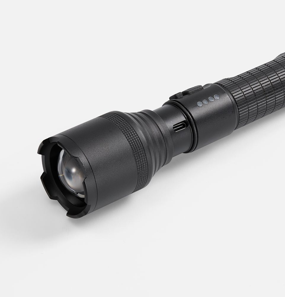 Фонарь аккумуляторный с фокусировкой луча FarSee, черный / Миниатюра WWW (1000)