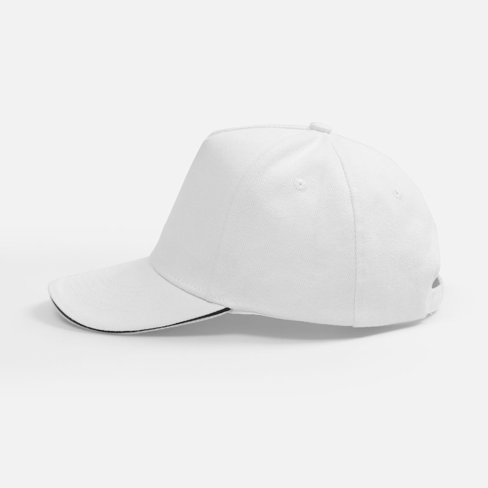 Бейсболка Classic 2.0, белая с темно-синим кантом / Миниатюра WWW (1000)