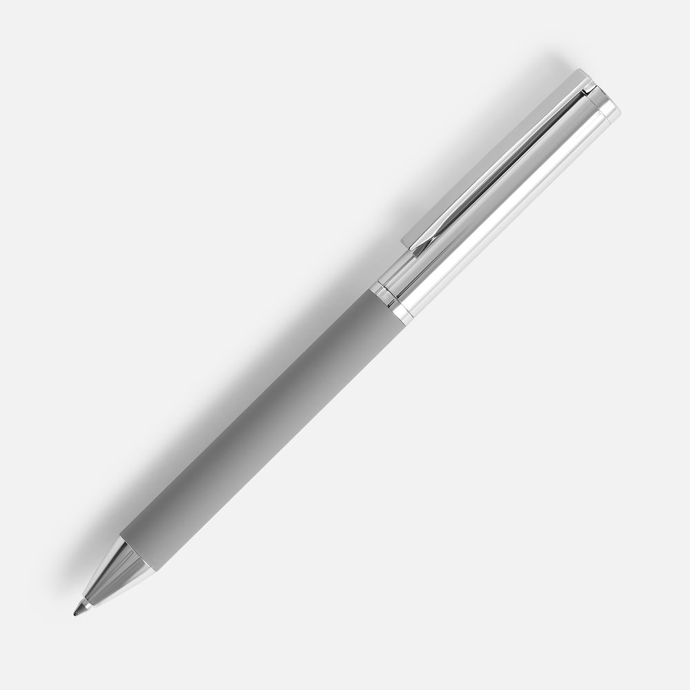 Ручка шариковая Eyeshot Soft Touch, серая / Миниатюра WWW (1000)
