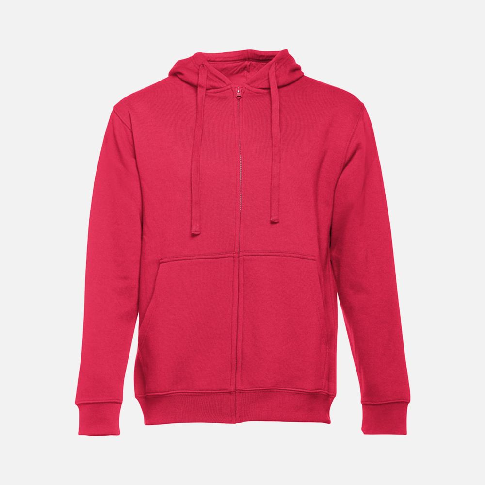 Толстовка мужская на молнии с капюшоном Amsterdam, красная / Миниатюра WWW (1000)