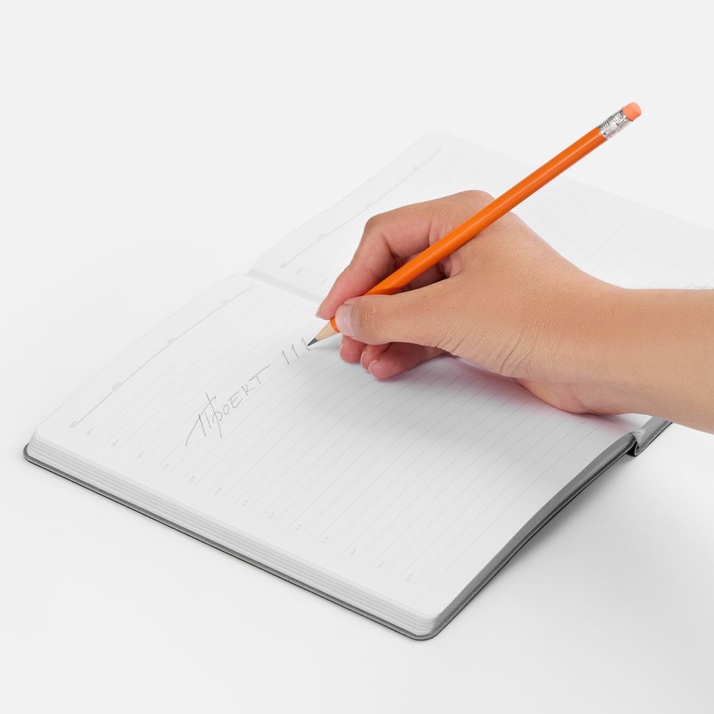 Карандаш простой Hand Friend с ластиком, оранжевый / Миниатюра WWW (1000)