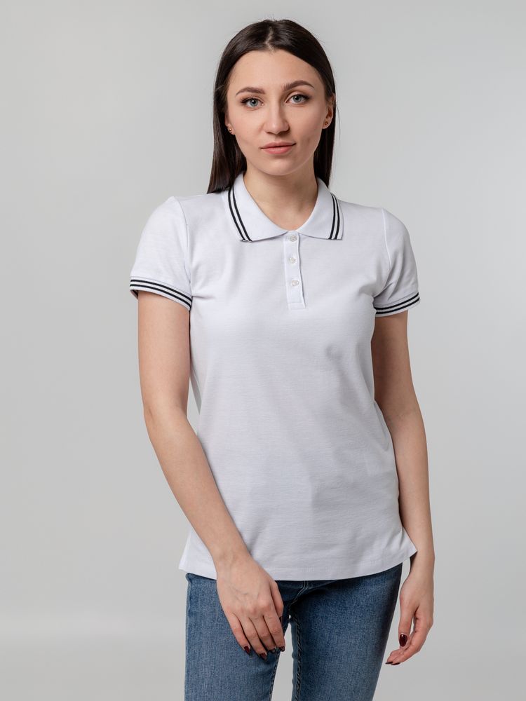 Рубашка поло женская Virma Stripes Lady, белая / Миниатюра WWW (1000)