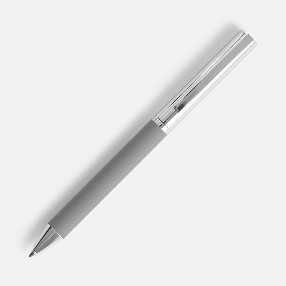 Ручка шариковая Eyeshot Soft Touch, серая / Миниатюра WWW (1000)