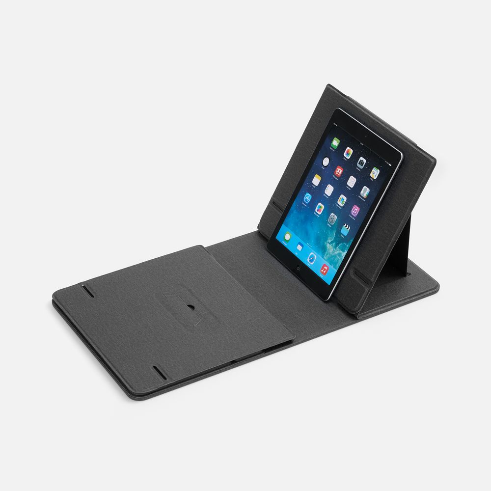 Складной стол для ноутбука с беспроводной зарядкой Kickstand Table, серый / Миниатюра WWW (1000)