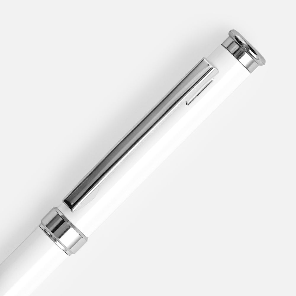 Ручка шариковая Finn Chrome, белая / Миниатюра WWW (1000)