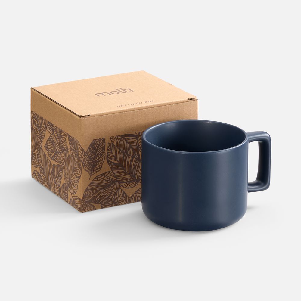 Чашка Jumbo в коробке матовая, темно-синяя / Миниатюра WWW (1000)