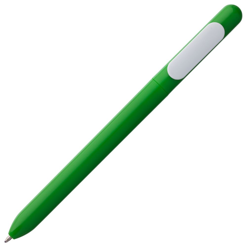 Ручка шариковая Slider, зеленая с белым / Миниатюра WWW (1000)
