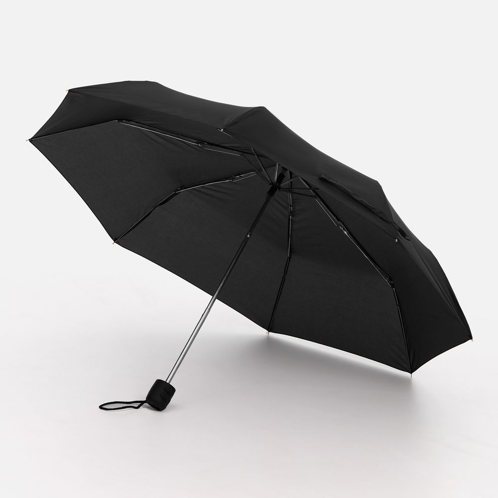 Зонт складной Basic, черный / Миниатюра WWW (1000)