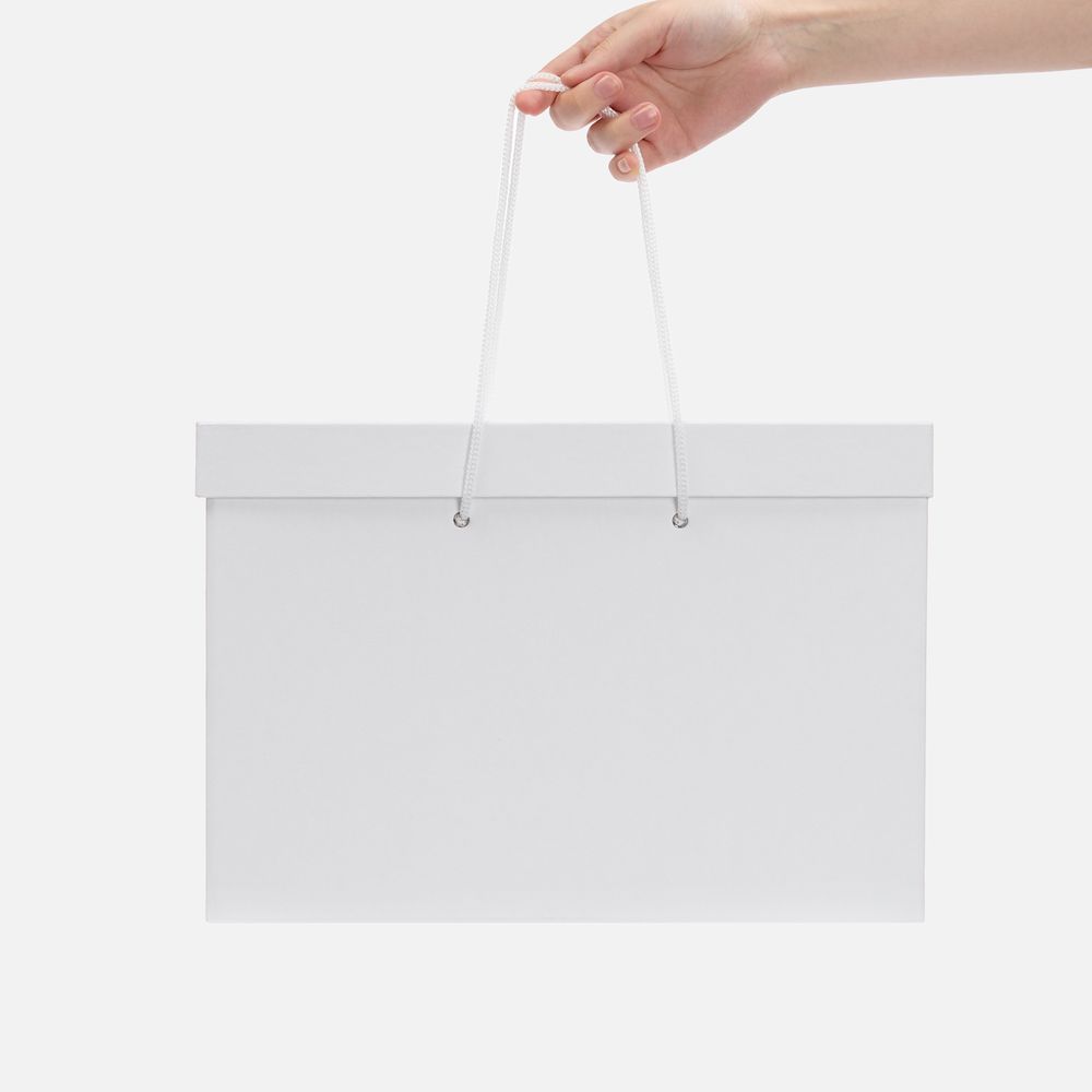 Коробка Handgrip, горизонтальная, белая / Миниатюра WWW (1000)