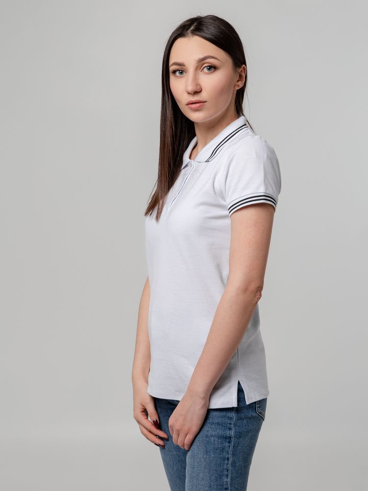 Рубашка поло женская Virma Stripes Lady, белая / Миниатюра WWW (1000)