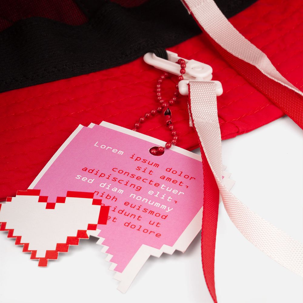 Цепочка для крепления Sharic, красная / Миниатюра нанесения (1000)