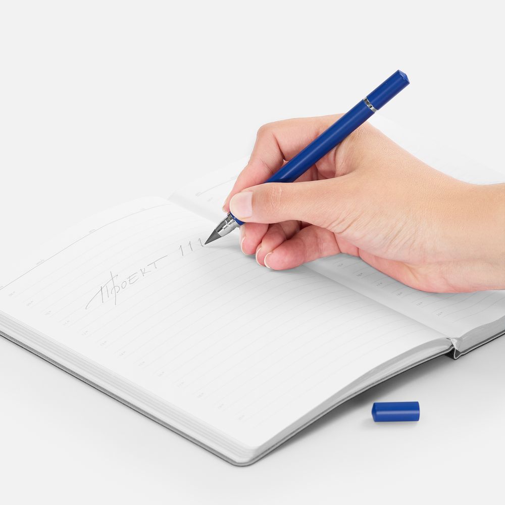 Ручка шариковая и вечный карандаш Diptych, синяя / Миниатюра WWW (1000)