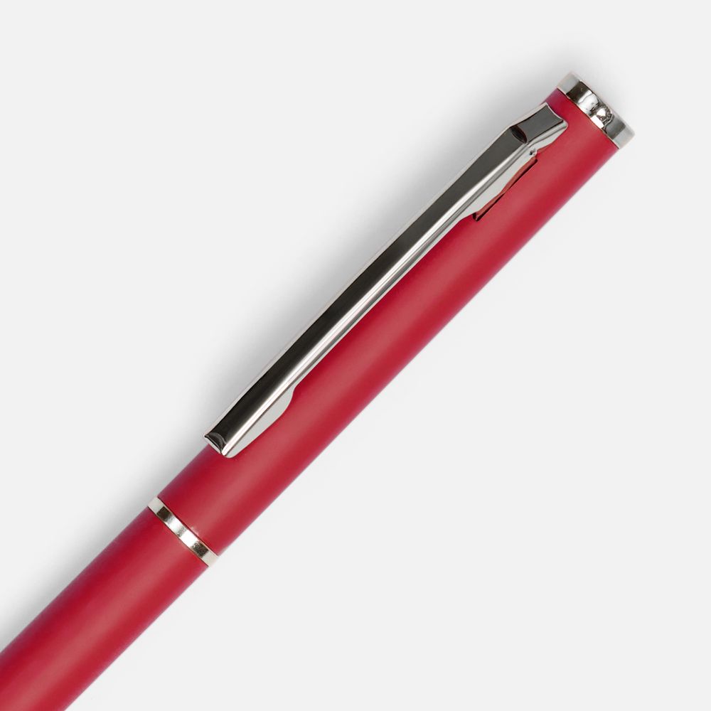 Ручка шариковая Hotel Chrome, ver.2, матовая красная / Миниатюра WWW (1000)