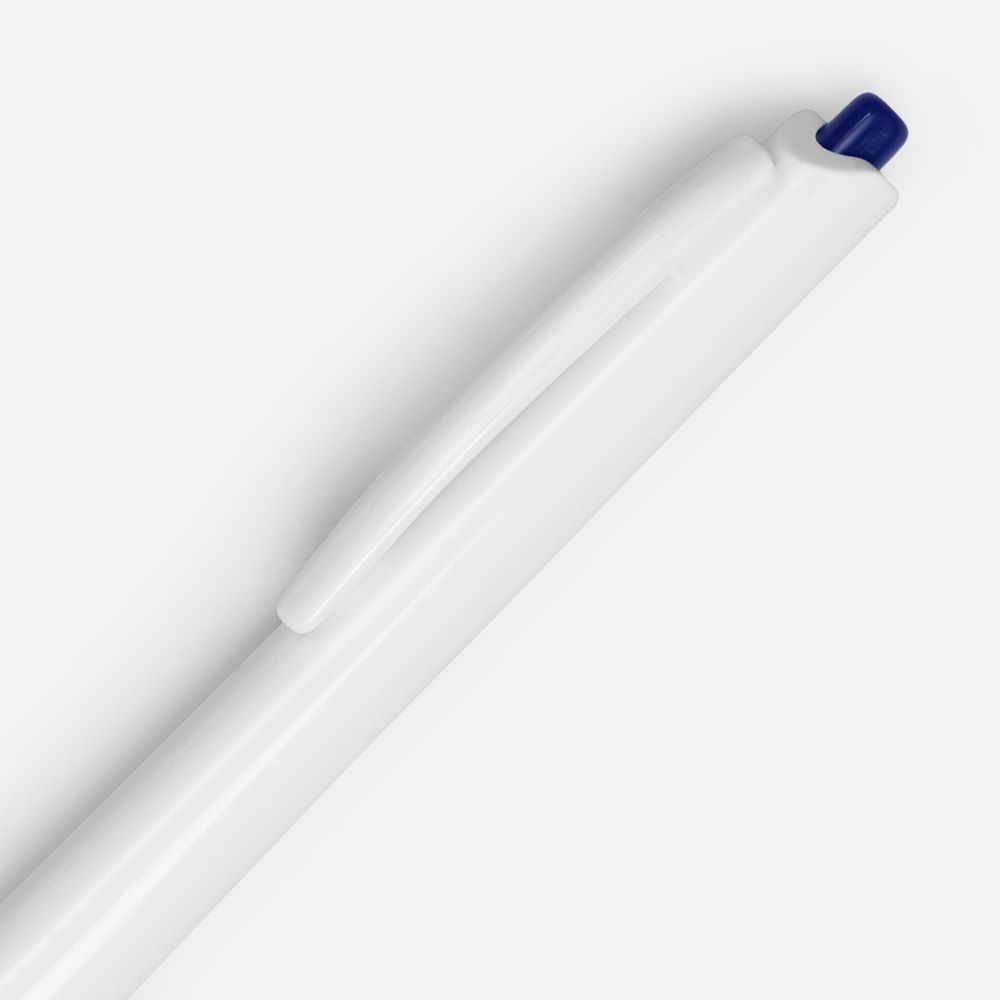 Ручка шариковая Tick, белая с синим / Миниатюра WWW (1000)