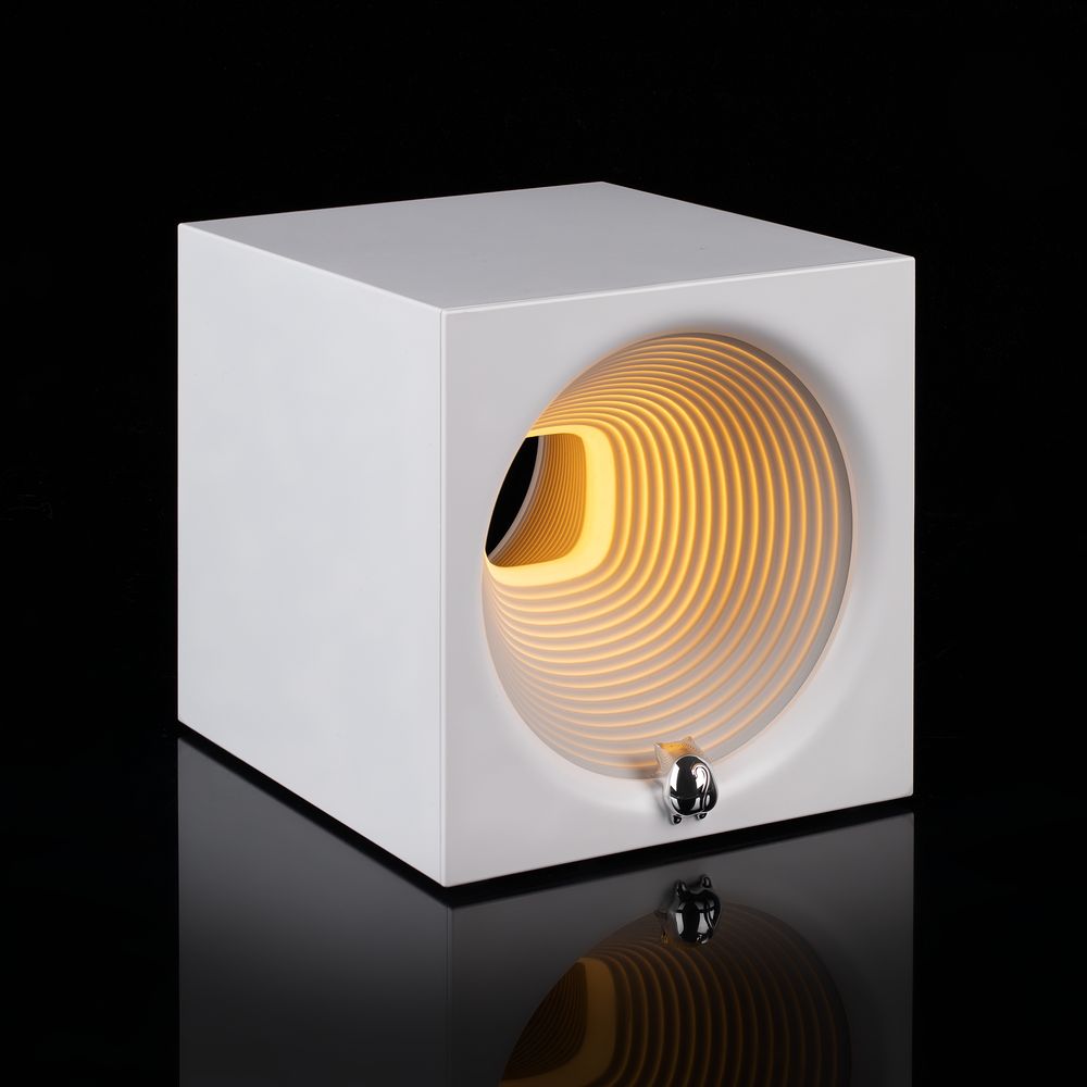 Bluetooth-колонка с подсветкой Volumetric, белая / Миниатюра WWW (1000)