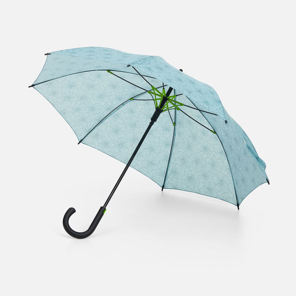Зонт-трость Undercolor с полной запечаткой на заказ, с зелеными спицами / Миниатюра WWW (1000)