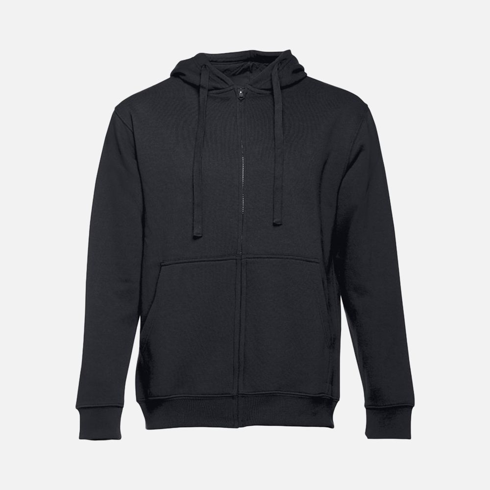 Толстовка мужская на молнии с капюшоном Amsterdam, черная / Миниатюра WWW (1000)