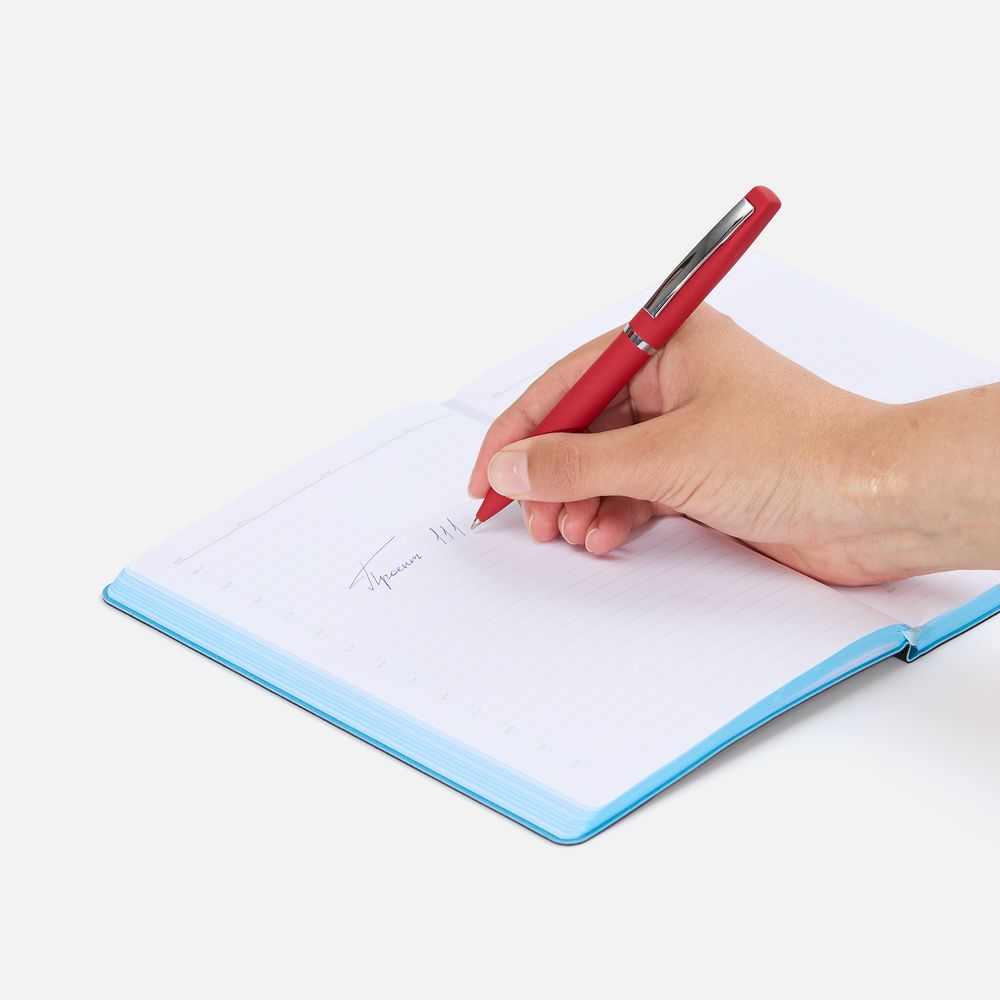 Ручка шариковая Bolt Soft Touch, красная / Миниатюра WWW (1000)