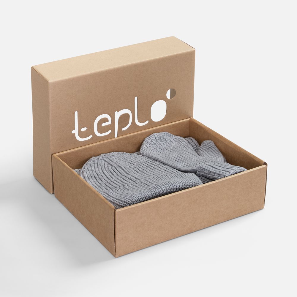 Набор Nordkyn Full Set с шарфом, светло-серый меланж / Миниатюра WWW (1000)