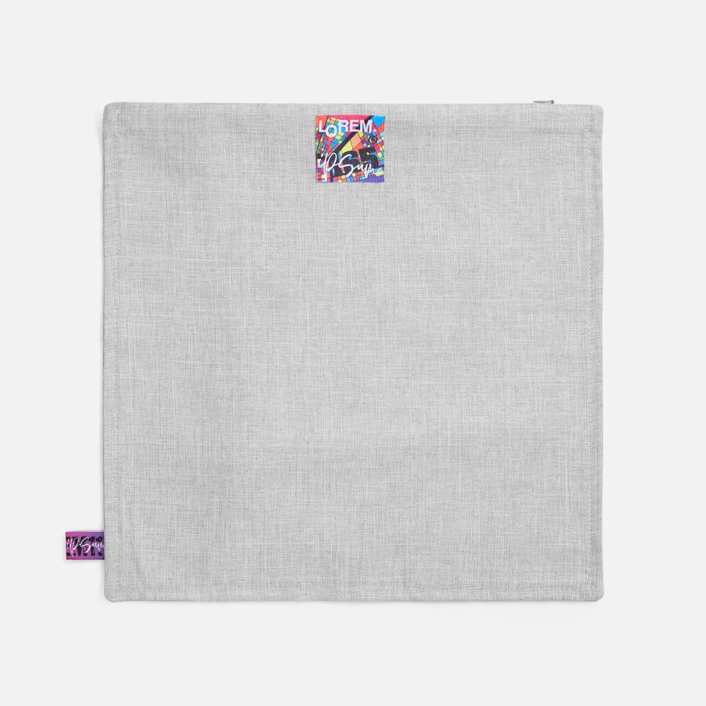 Подушка Settle In, серая / Миниатюра нанесения (1000)