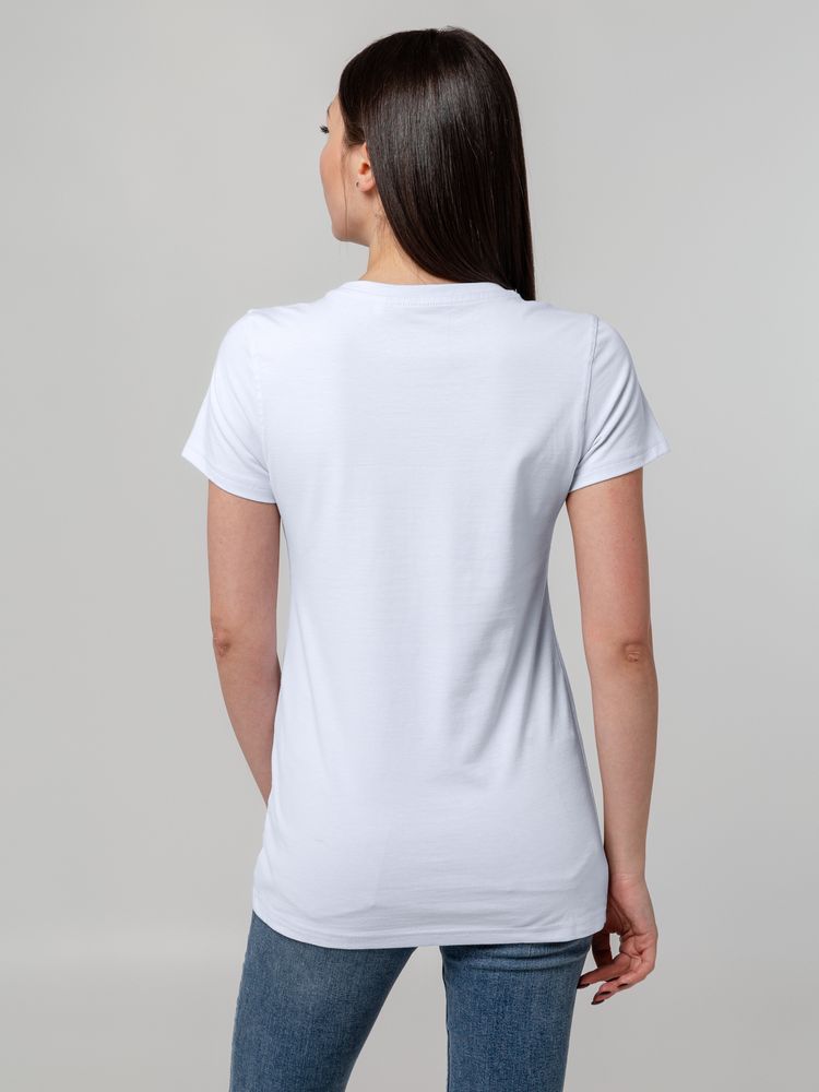 Футболка женская T-bolka Stretch Lady, белая (холодный оттенок) / Миниатюра WWW (1000)