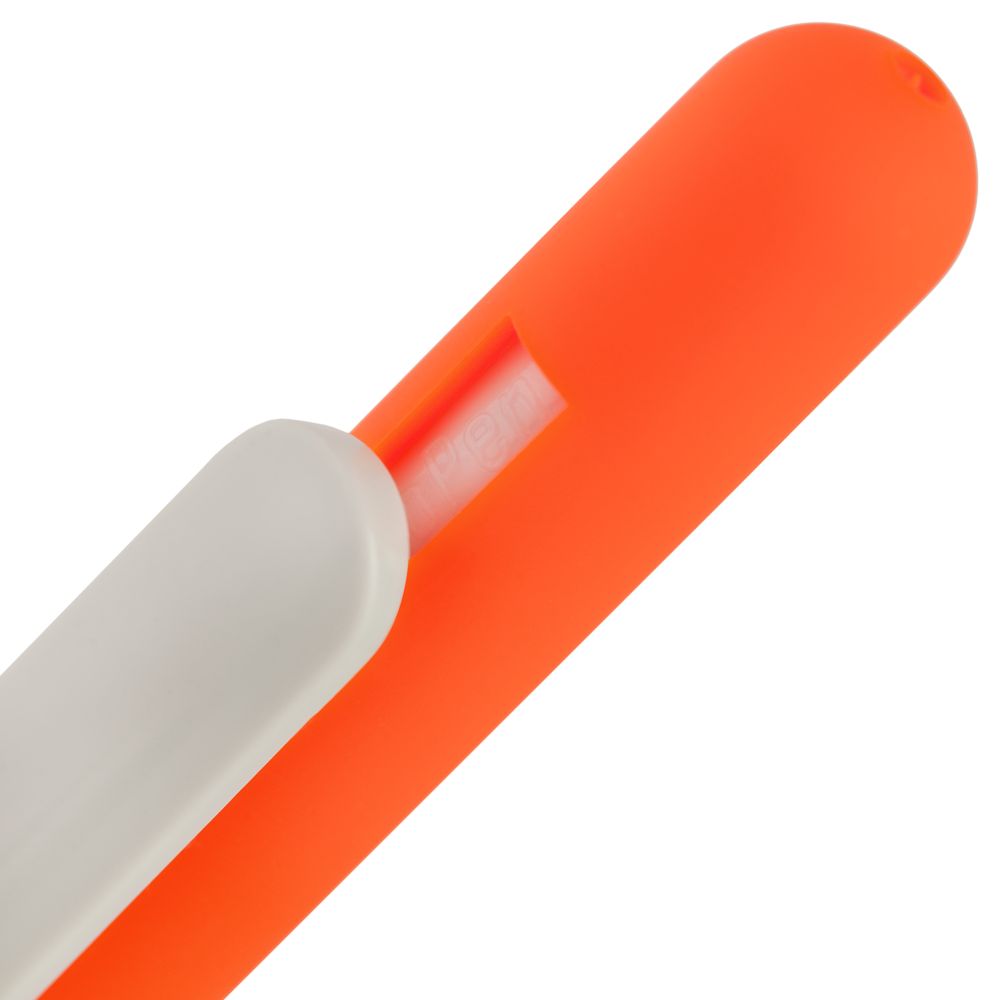 Ручка шариковая Slider Soft Touch, неоново-оранжевая с белым / Миниатюра WWW (1000)