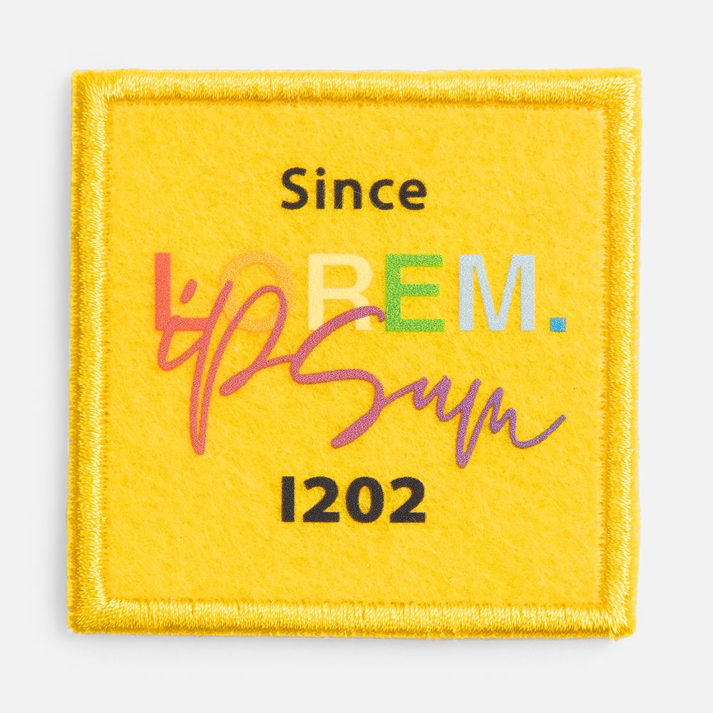 Шеврон из фетра Felt M, желтый / Миниатюра нанесения (1000)