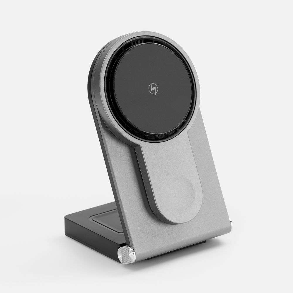 Складная станция беспроводной зарядки transForm, серый металлик / Миниатюра WWW (1000)