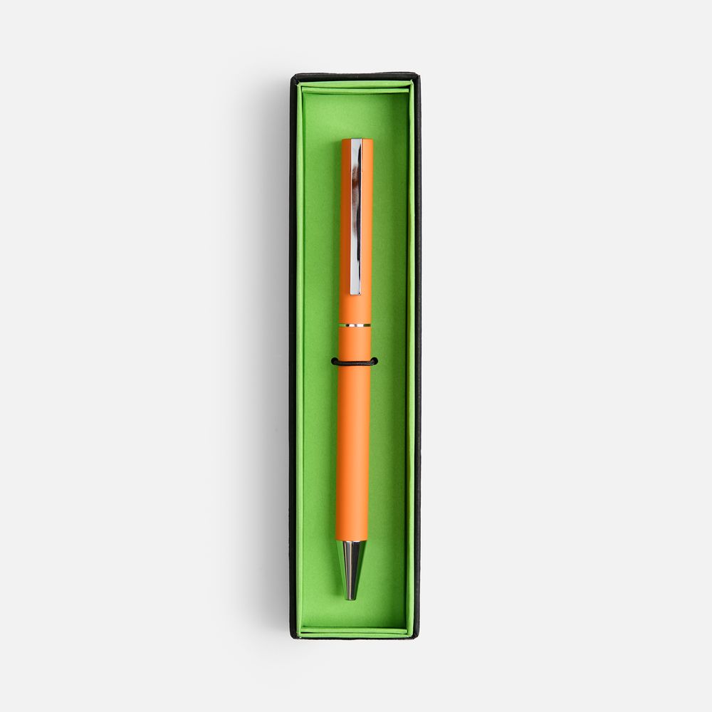 Ручка шариковая Blade Soft Touch в футляре, оранжевая / Миниатюра WWW (1000)