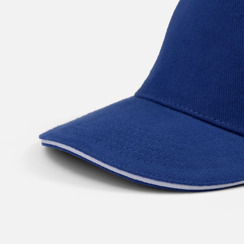 Бейсболка Classic 2.0, ярко-синяя с белым кантом / Миниатюра WWW (1000)