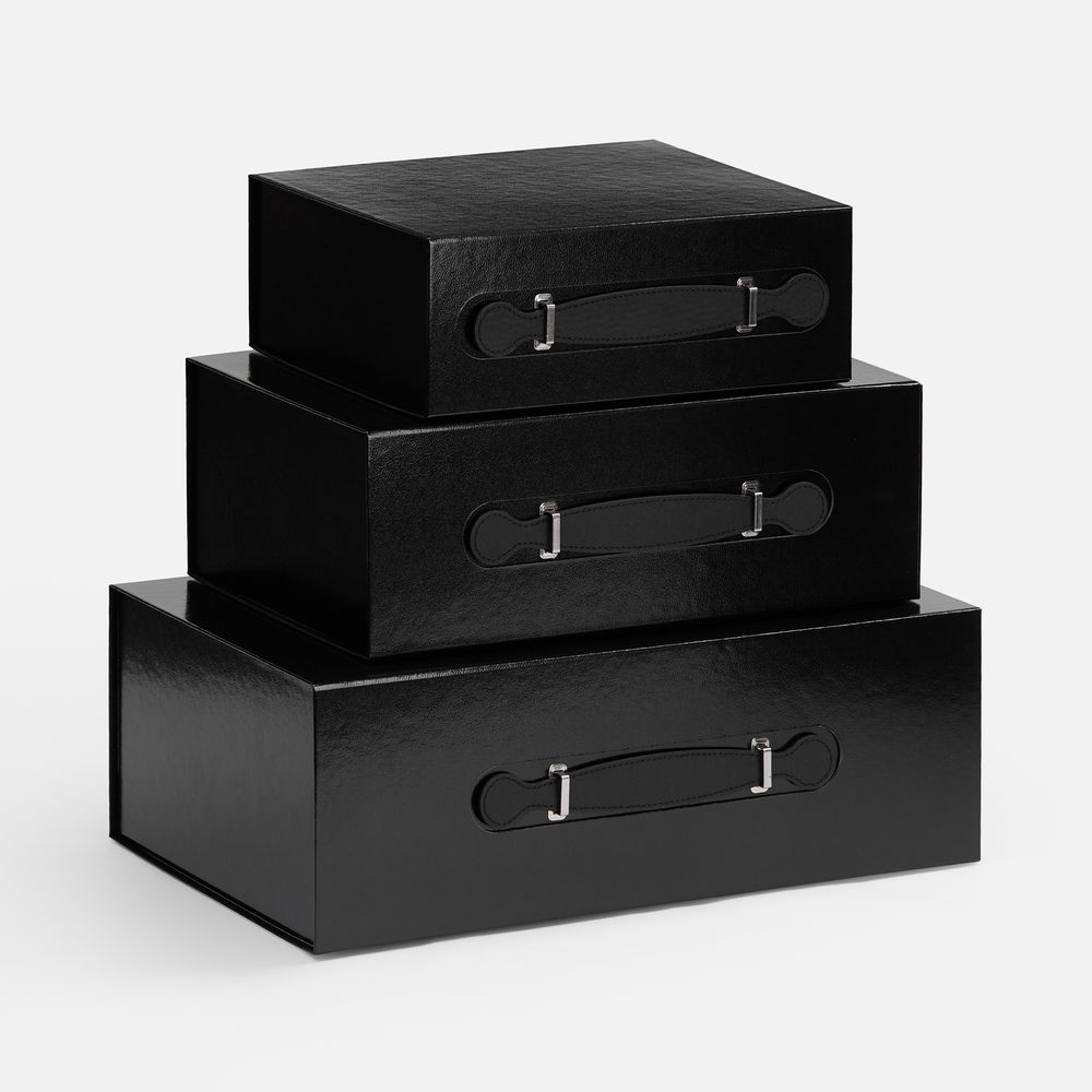 Коробка складная Holdfold, M, черная / Миниатюра WWW (1000)