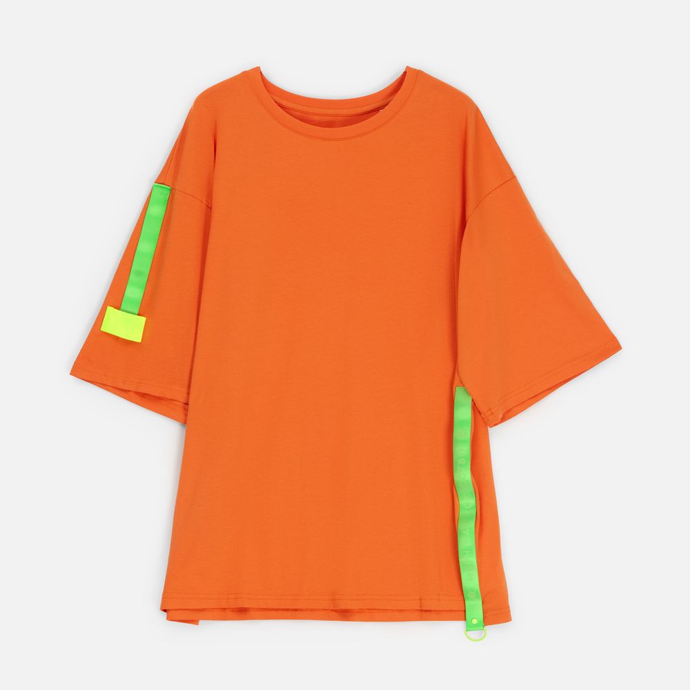 Лейбл тканевый Epsilon, M, желтый неон / Миниатюра нанесения (1000)