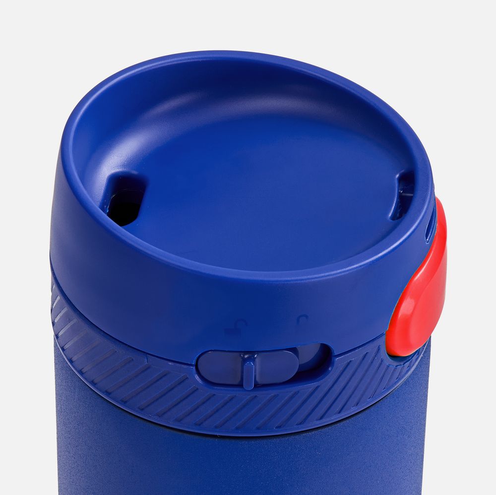 Термостакан X1 с цветной кнопкой, синий с красным / Миниатюра WWW (1000)