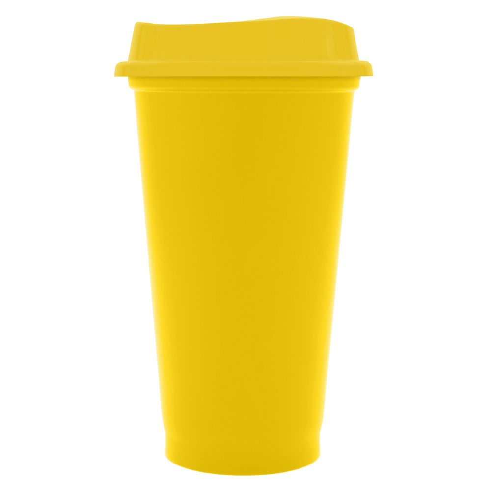 Стакан с крышкой Color Cap, желтый / Миниатюра WWW (1000)