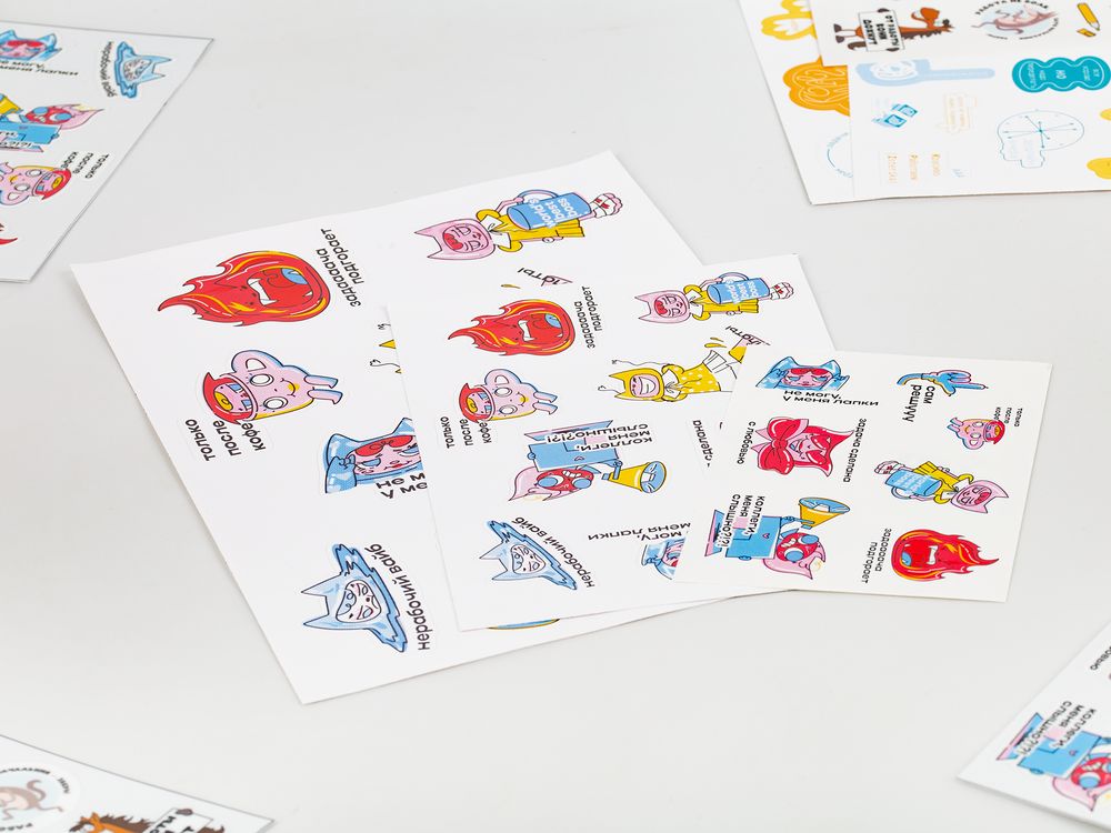 Наклейки из ПВХ Sticker Pack на заказ, L / Миниатюра WWW (1000)