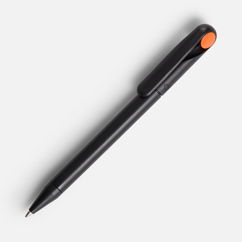 Ручка шариковая Prodir DS1 TMM Dot, черная с оранжевым / Миниатюра WWW (1000)