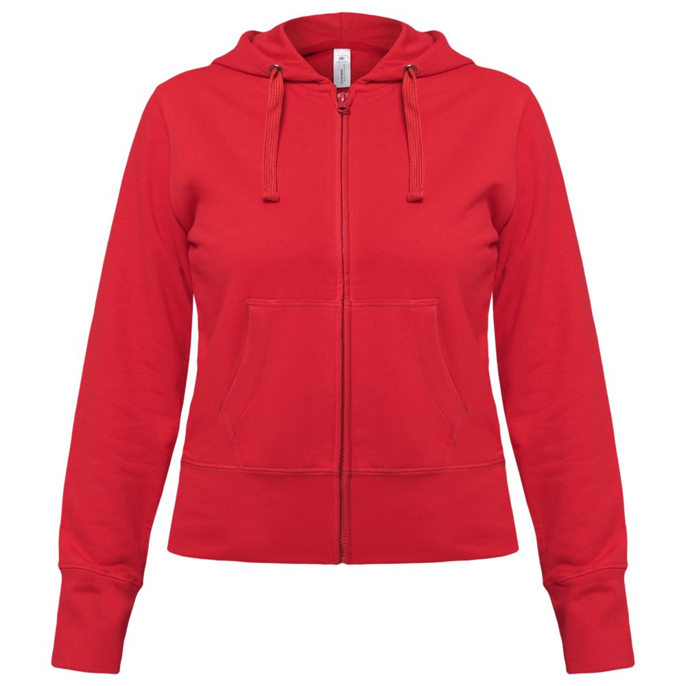 Толстовка женская Hooded Full Zip красная / Миниатюра WWW (1000)