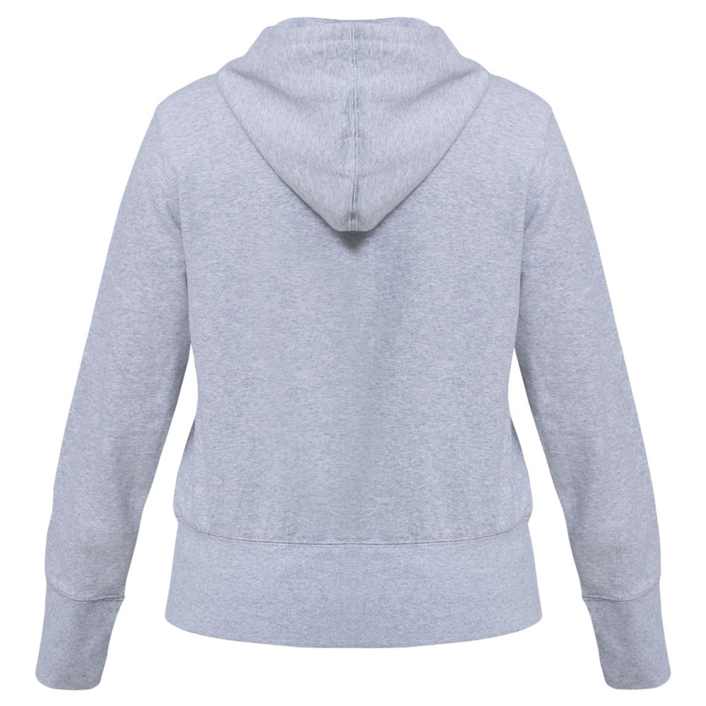 Толстовка женская Hooded Full Zip серый меланж / Миниатюра WWW (1000)