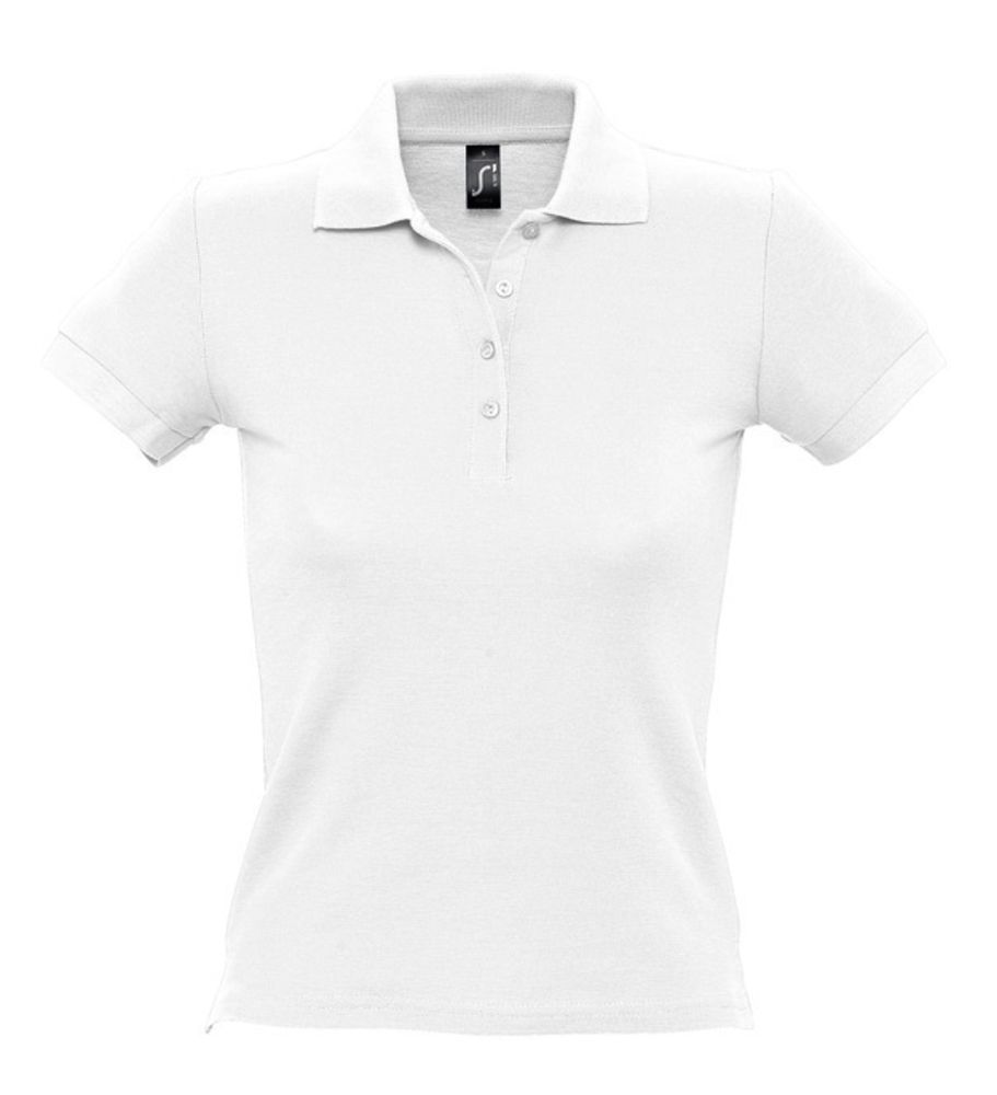 Рубашка поло женская People 210, белая / Миниатюра WWW (1000)