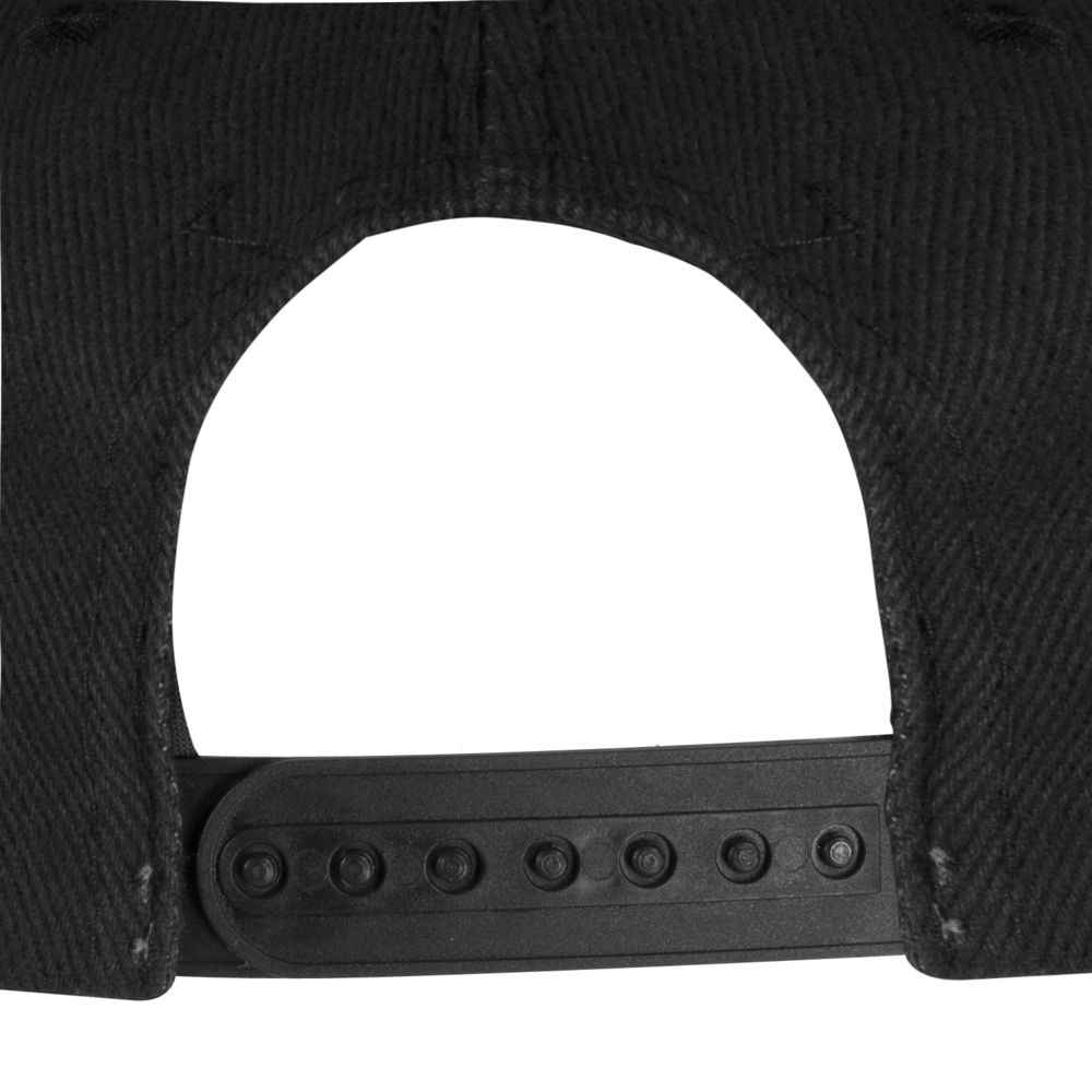 Бейсболка Snapback с прямым козырьком, черная / Миниатюра WWW (1000)