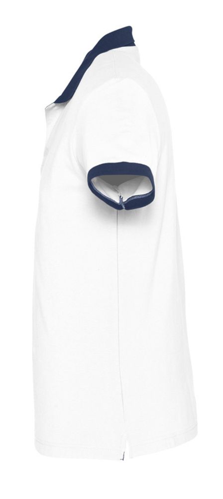 Рубашка поло Prince 190, белая с темно-синим / Миниатюра WWW (1000)
