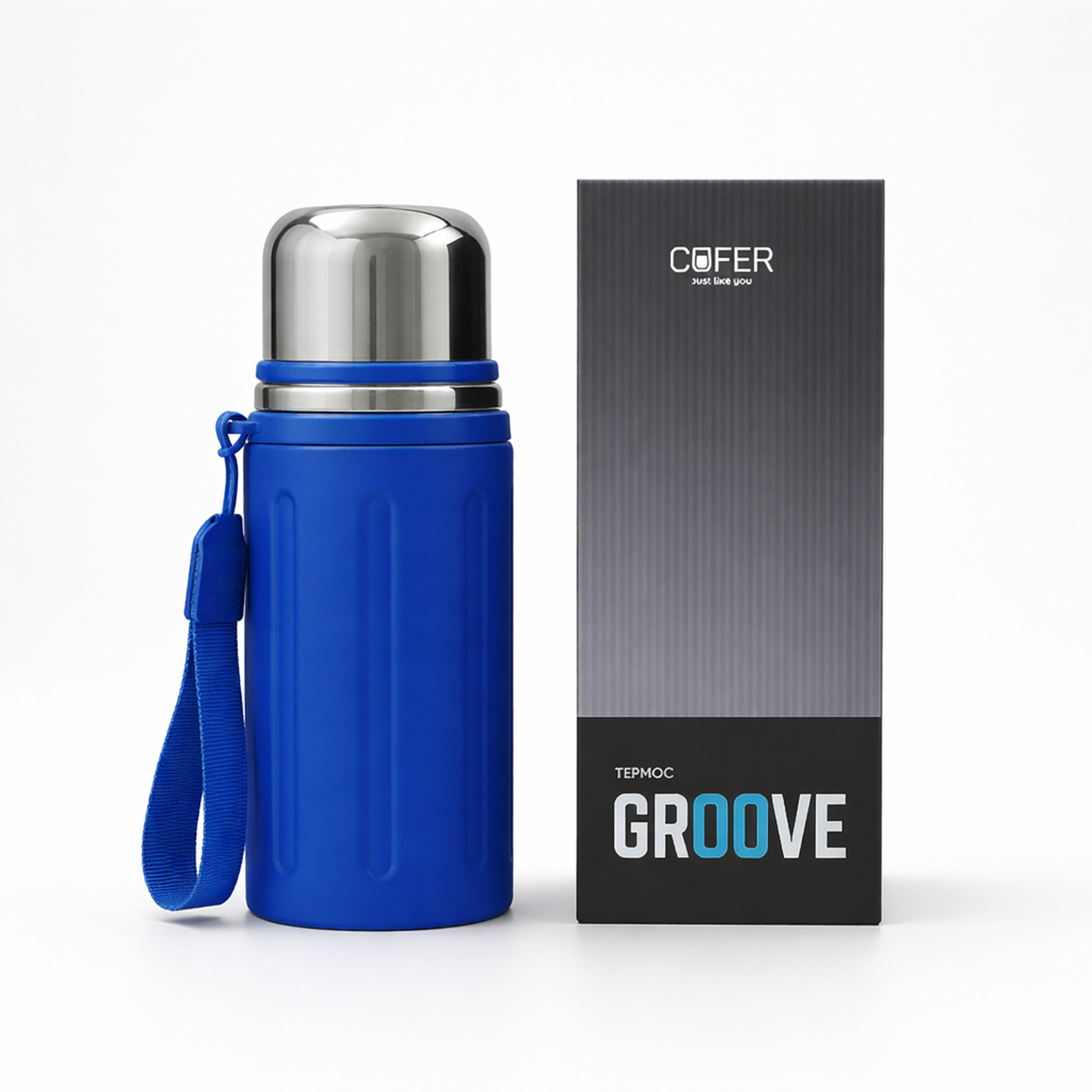 Термос Groove (синий) / 