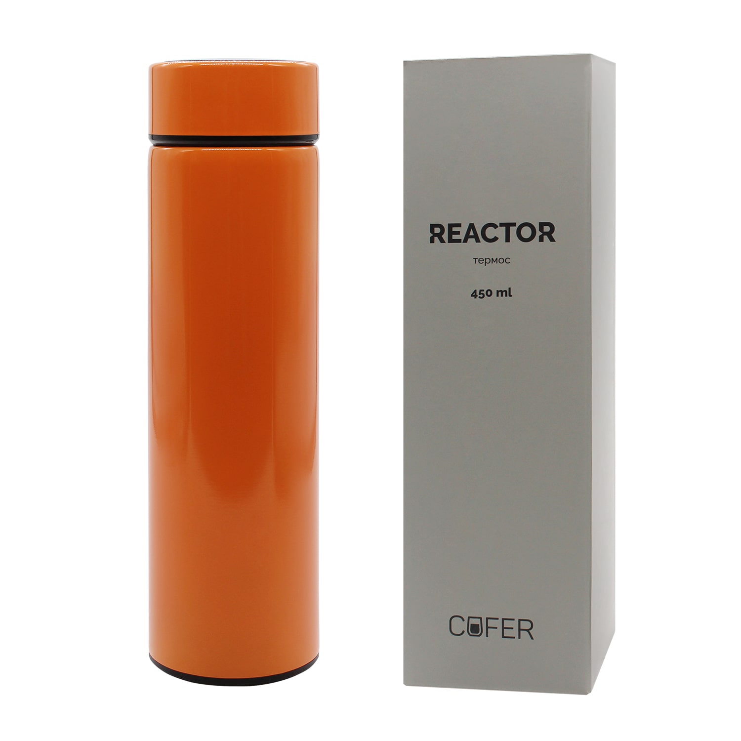 Термос Reactor с датчиком температуры (оранжевый) / 