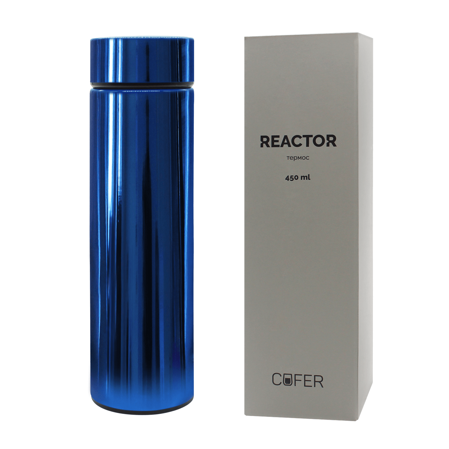 Термос Reactor гальванический c датчиком температуры  (синий) / 