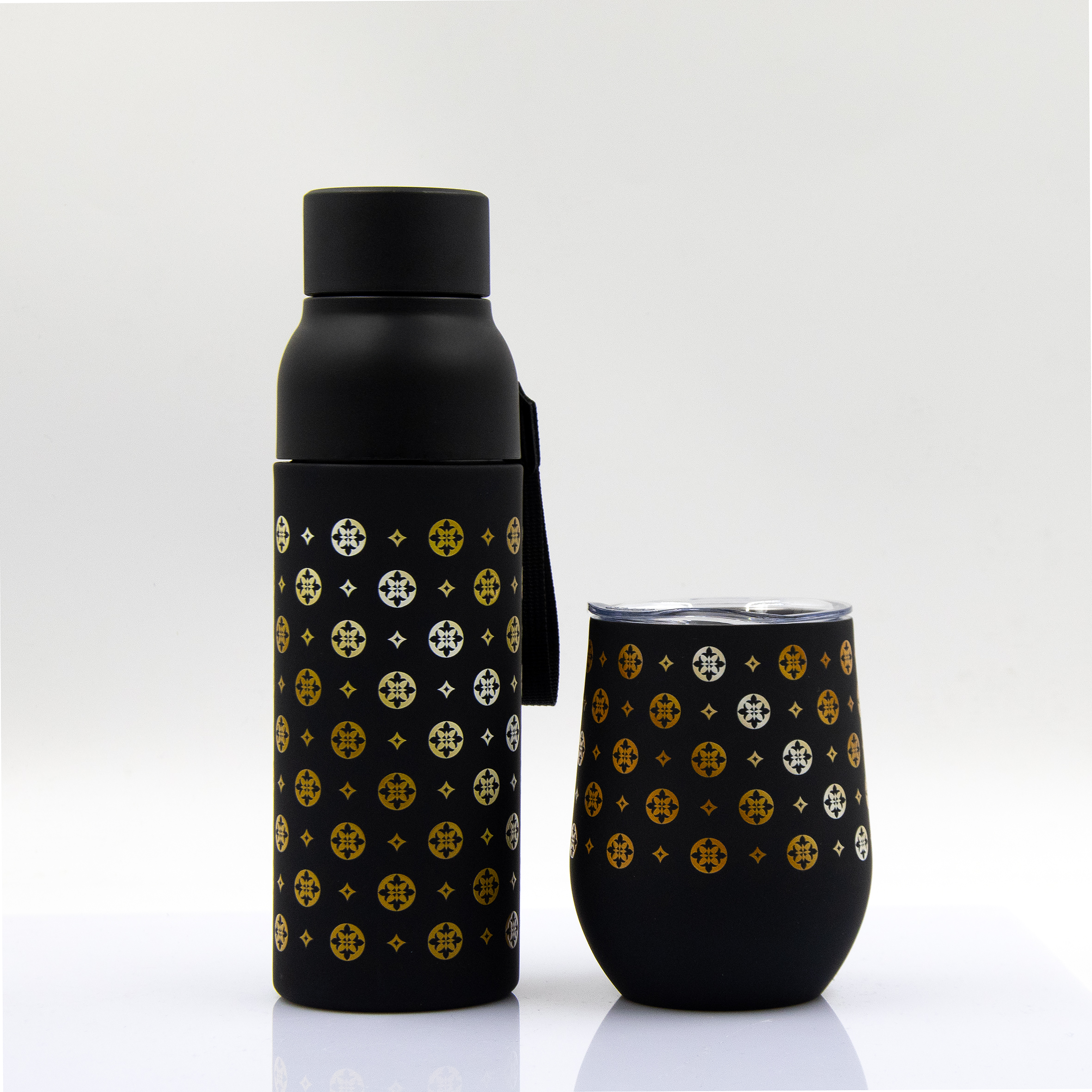 Термобутылка Button Black (черный) / 
