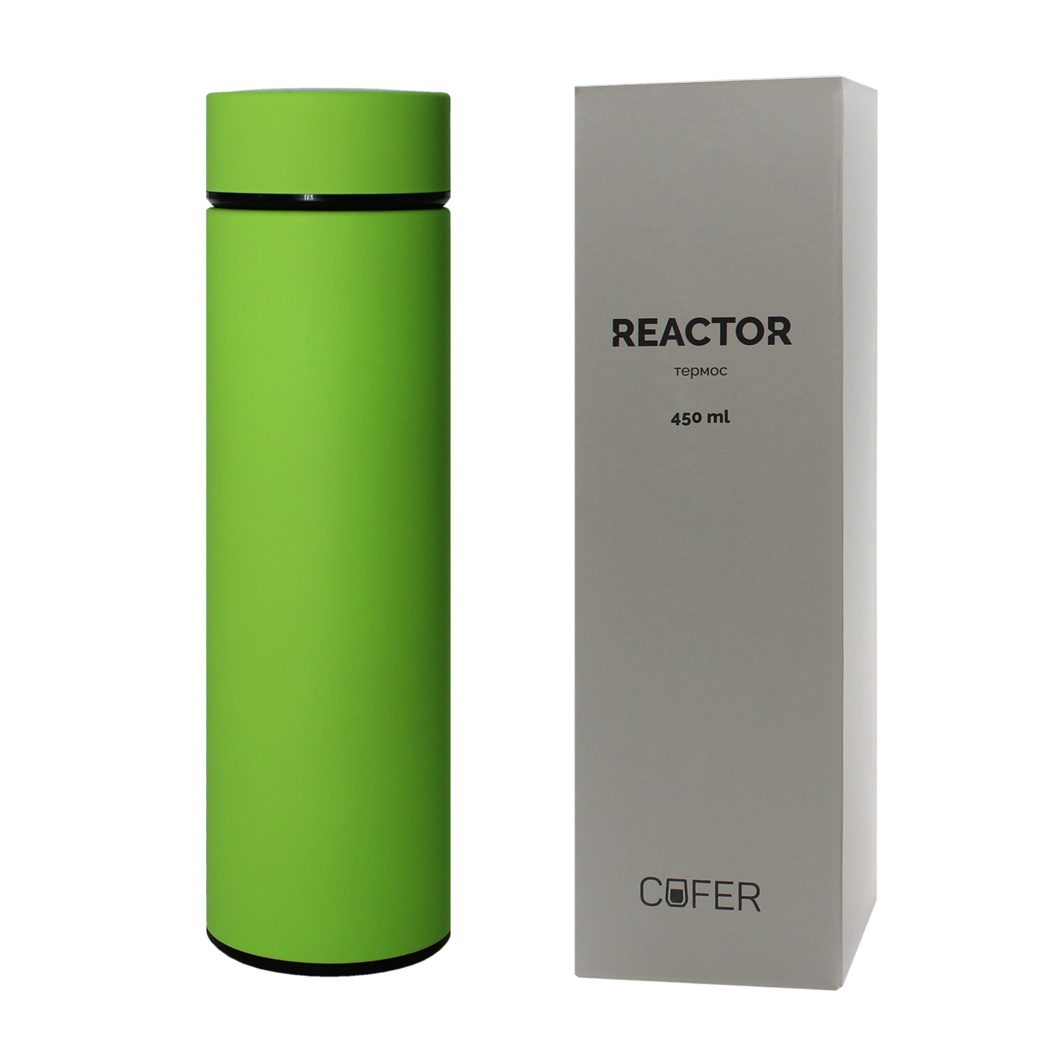 Термос Reactor софт-тач с датчиком температуры (салатовый) / 