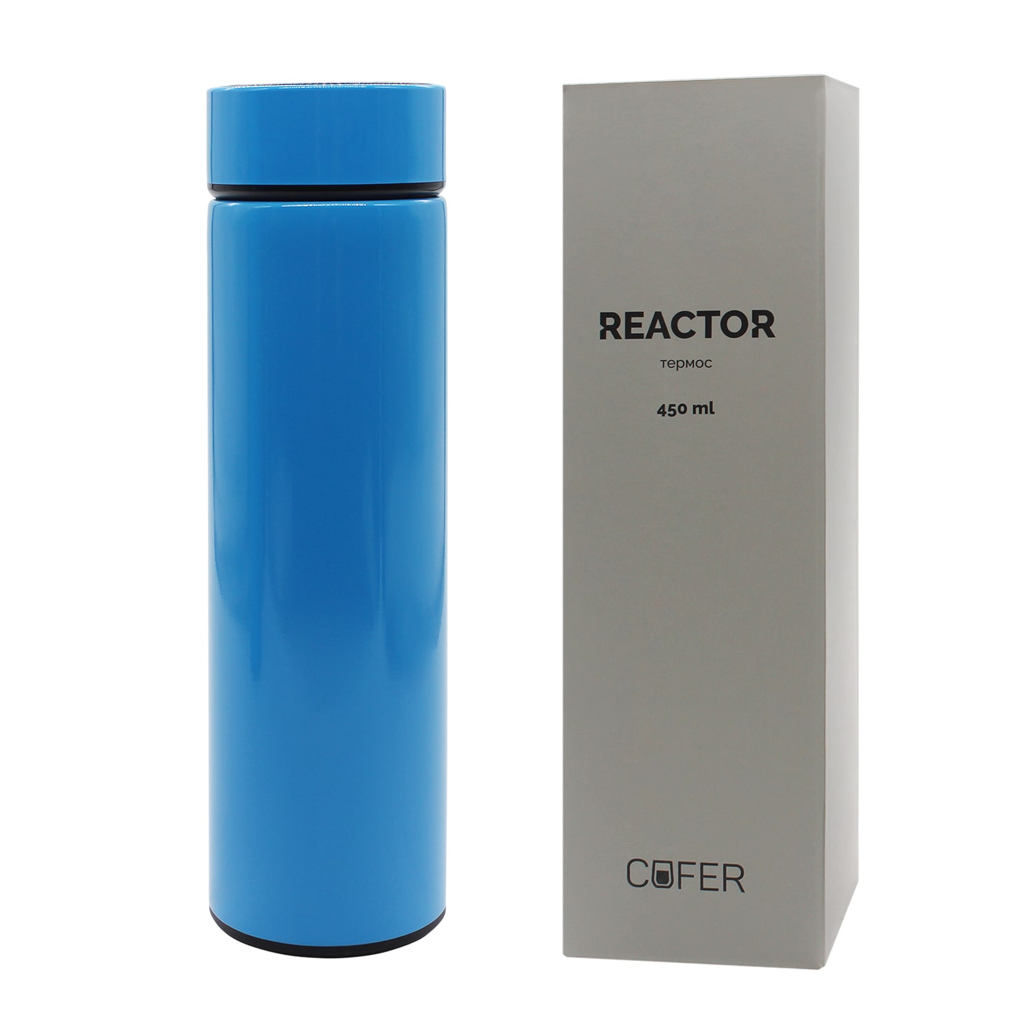 Термос Reactor с датчиком температуры (голубой) / 